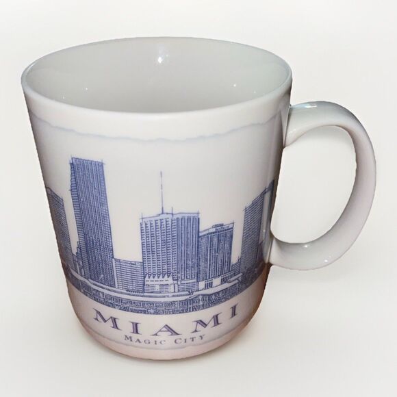 Starbucks Architecture Series Miami Magic City Coffee Mug 18 oz 2007 Ceramic - Picture 1 of 10